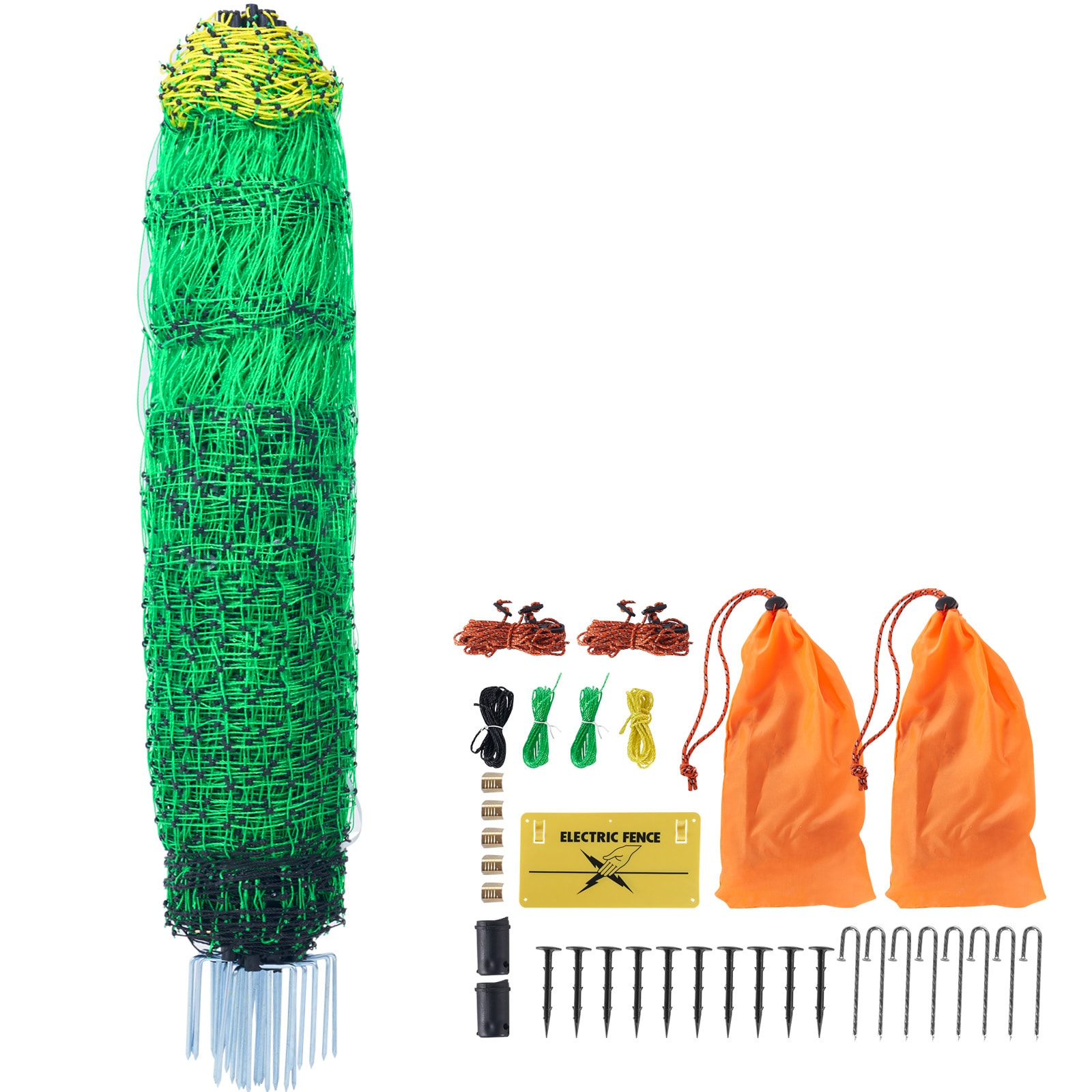 Electric Fence Netting, 50" H X 164' L, Livestock Net Fencing With Posts & Stakes, Portable Mesh Nets For Goats, Sheep, Deer, Hogs, Dogs, Electric Fencing For Backyards, Gardens, Farms, Ranches_maomaolike.com
